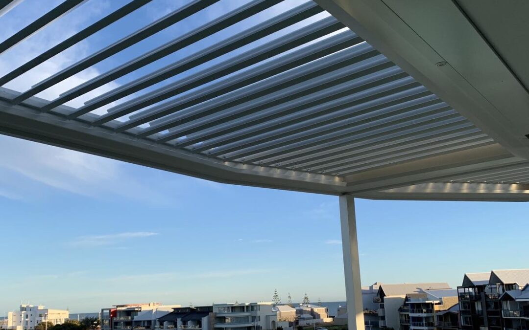 louvered roof apartment balcony