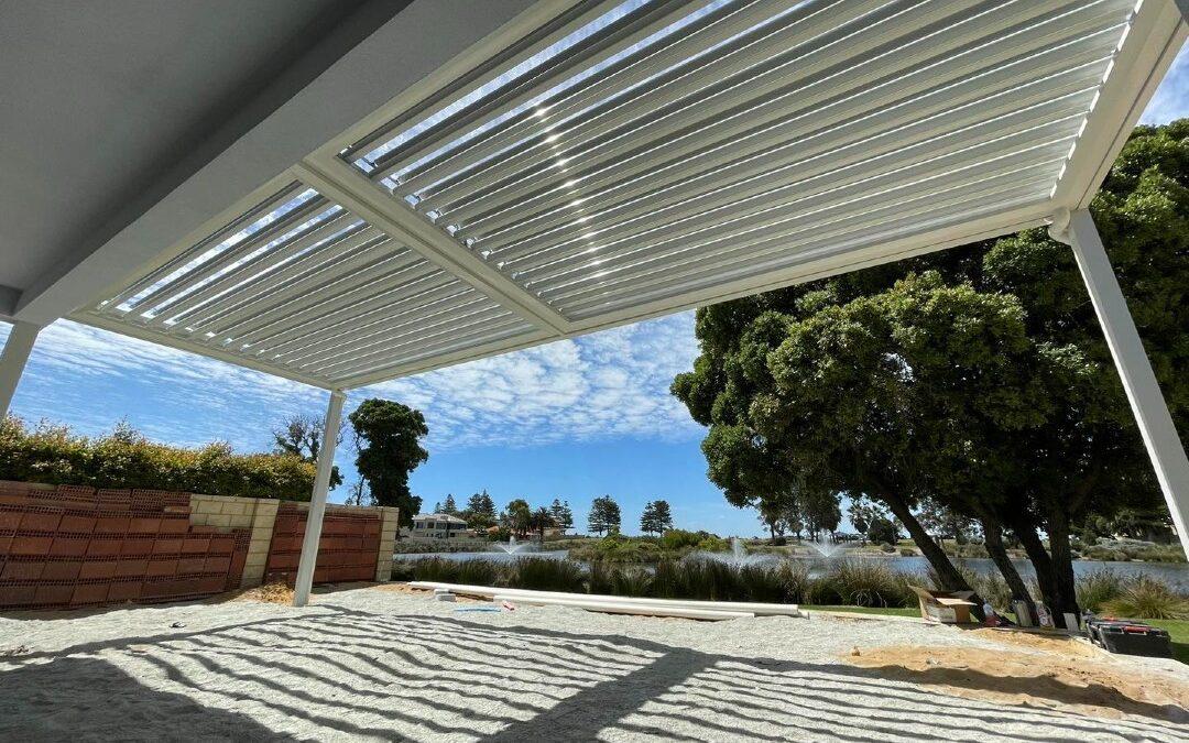 new build louvered roof in rockingham
